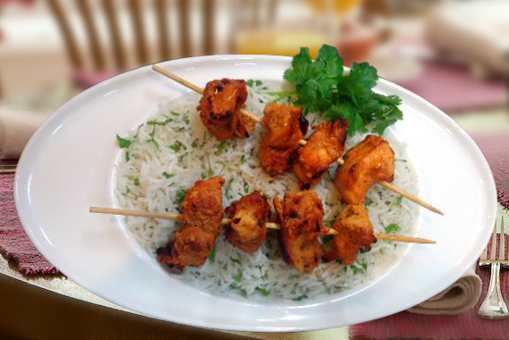 Chicken tikka with herbed rice_new Chicken tikka with herbed rice_new