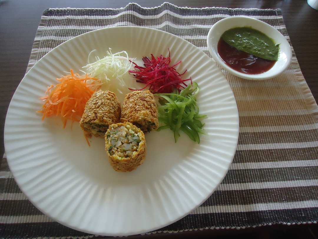 Image Name - paneer papad roll recipes