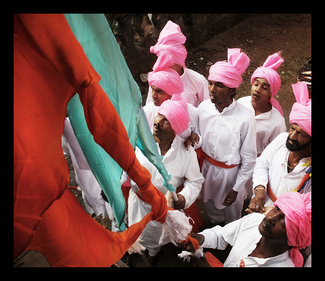 Shigmo Festival Goa - Raising a Flag