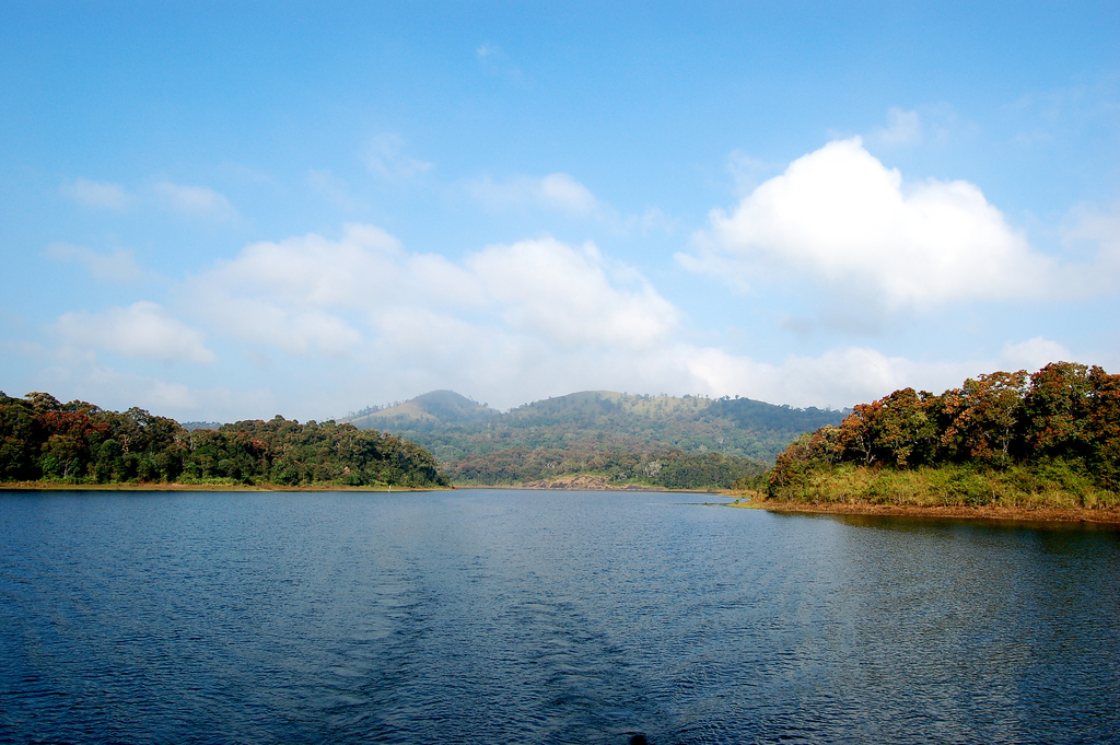 thekkady lake boating- Back view Images