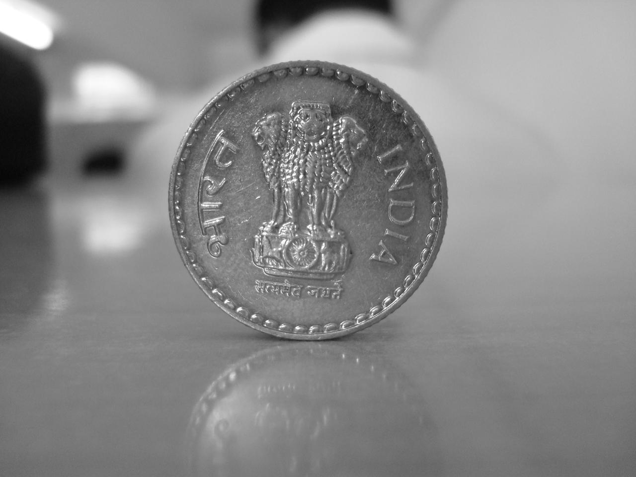 This photo “Five Rupee Coin” @flickr from Dinesh Cyanam made available under a Share Alike, Attribution license.