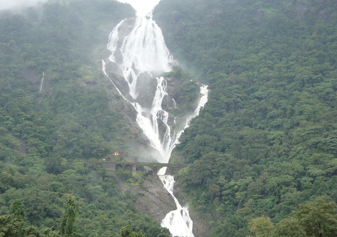 DudhSagar Waterfall in Goa Monsoon