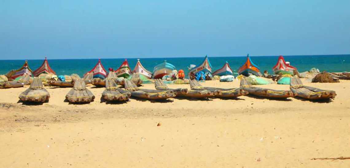 Image Name - mamallapuram beach photos india