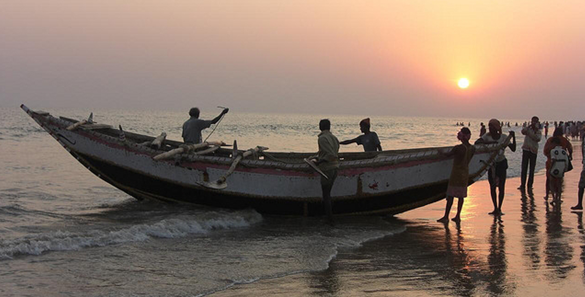 Image Name - puri beach orissa india