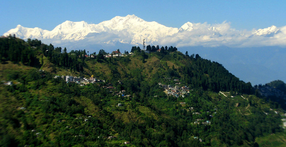 View of the majestic Kanchenjunga range from Darjeeling