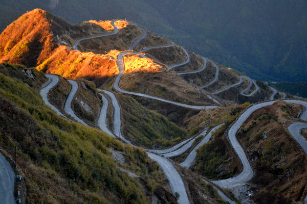 Zig Zag route in Sikkim