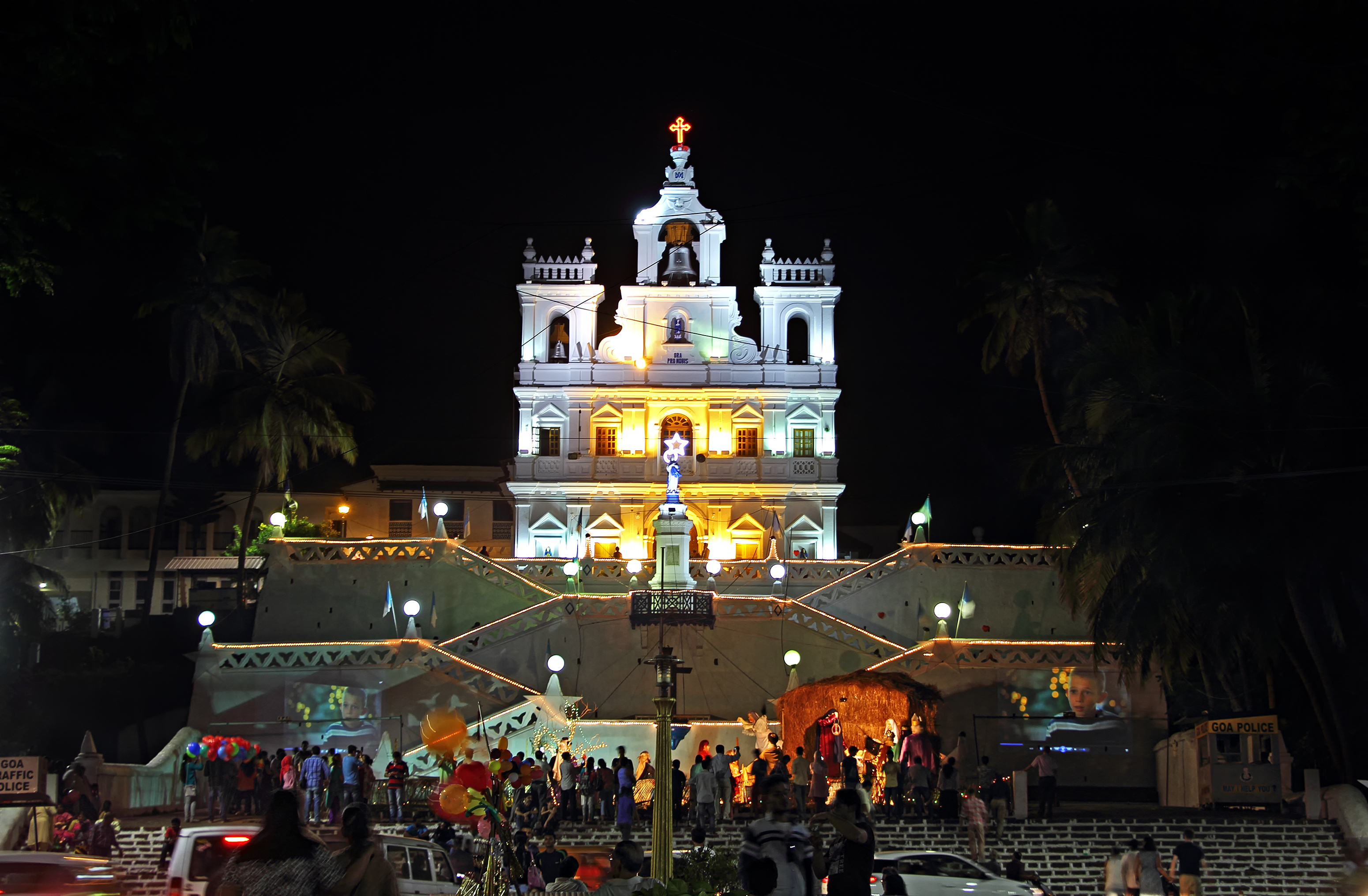 Christmas Decorations at a Church, Goa