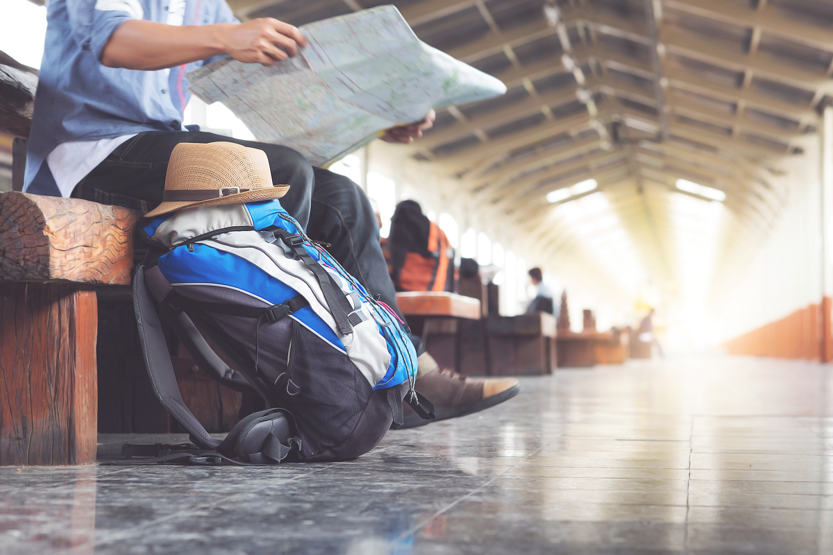 Backpack and Hat Travel