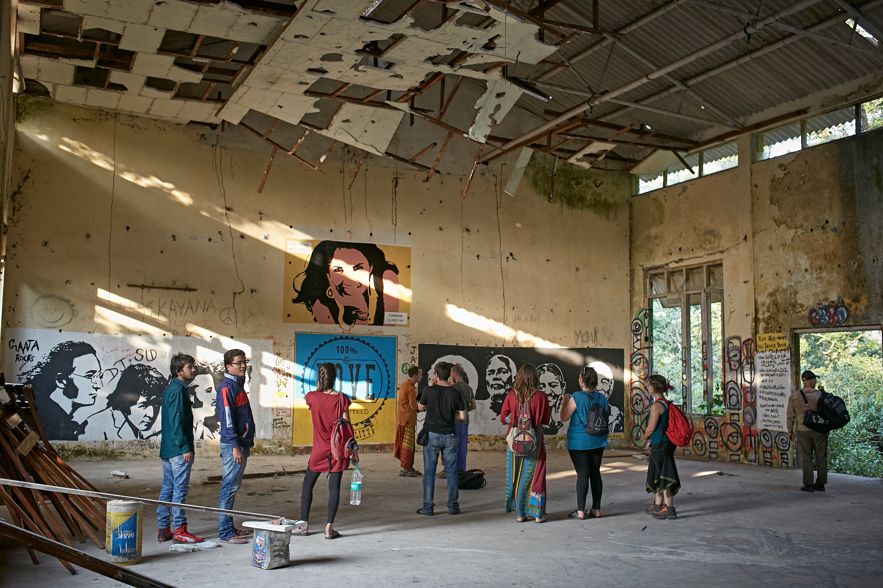 Beatles Ashram visitors