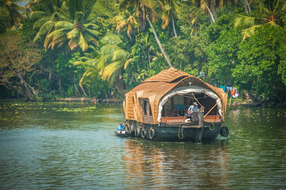 Houseboat on water