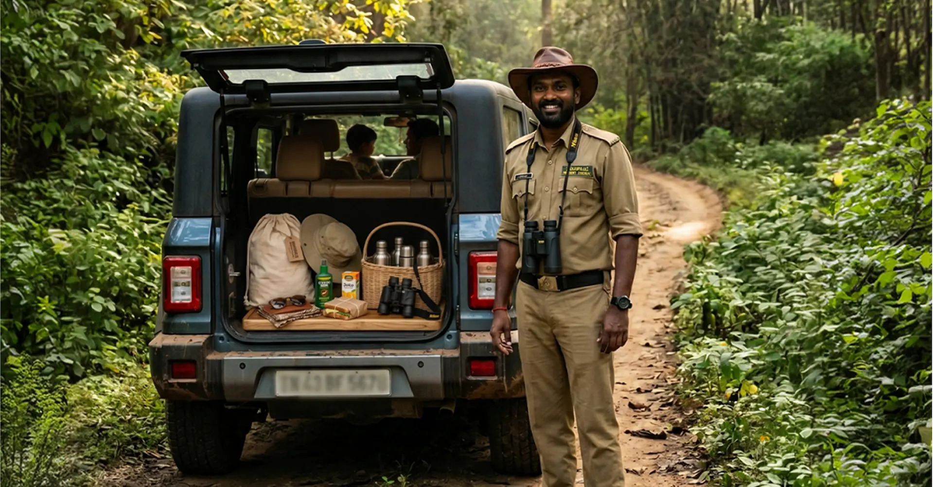 Naturalist guide in forest